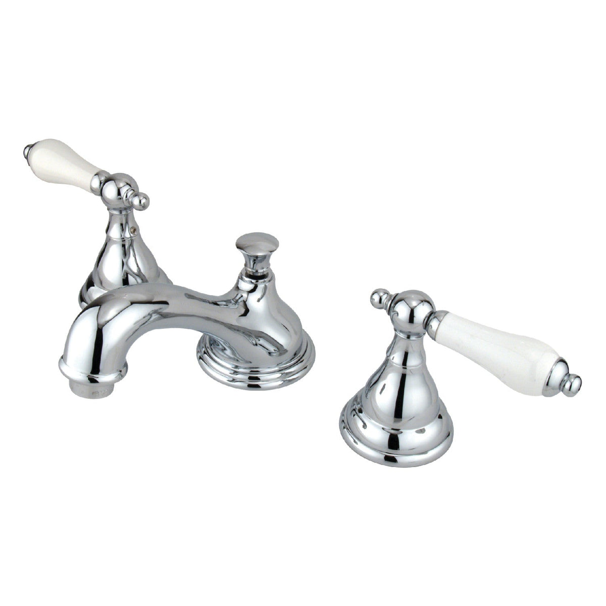 Royale Widespread Bathroom Faucet with Brass Pop-Up in Polished Chrome