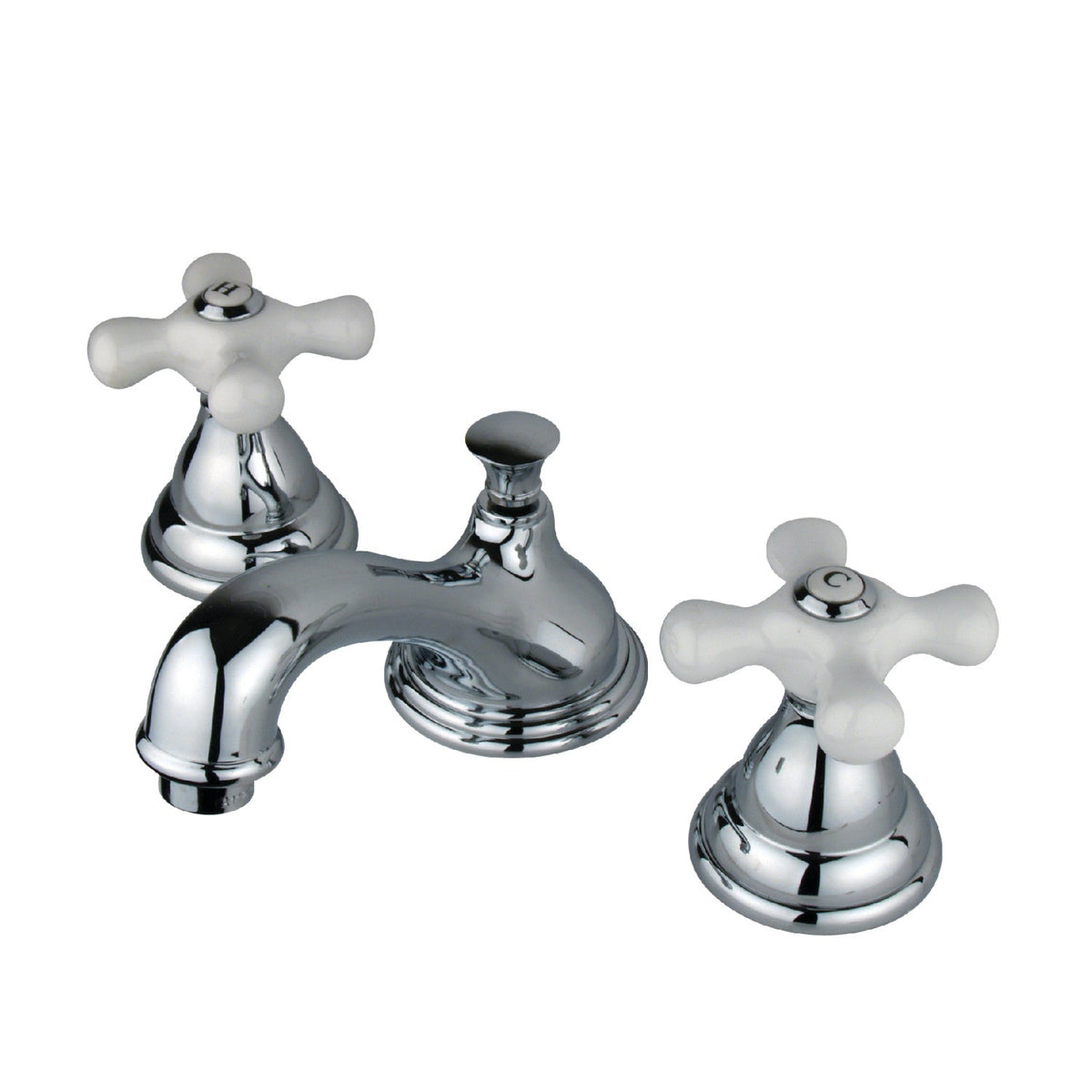Royale Widespread Bathroom Faucet with Brass Pop-Up in Polished Chrome