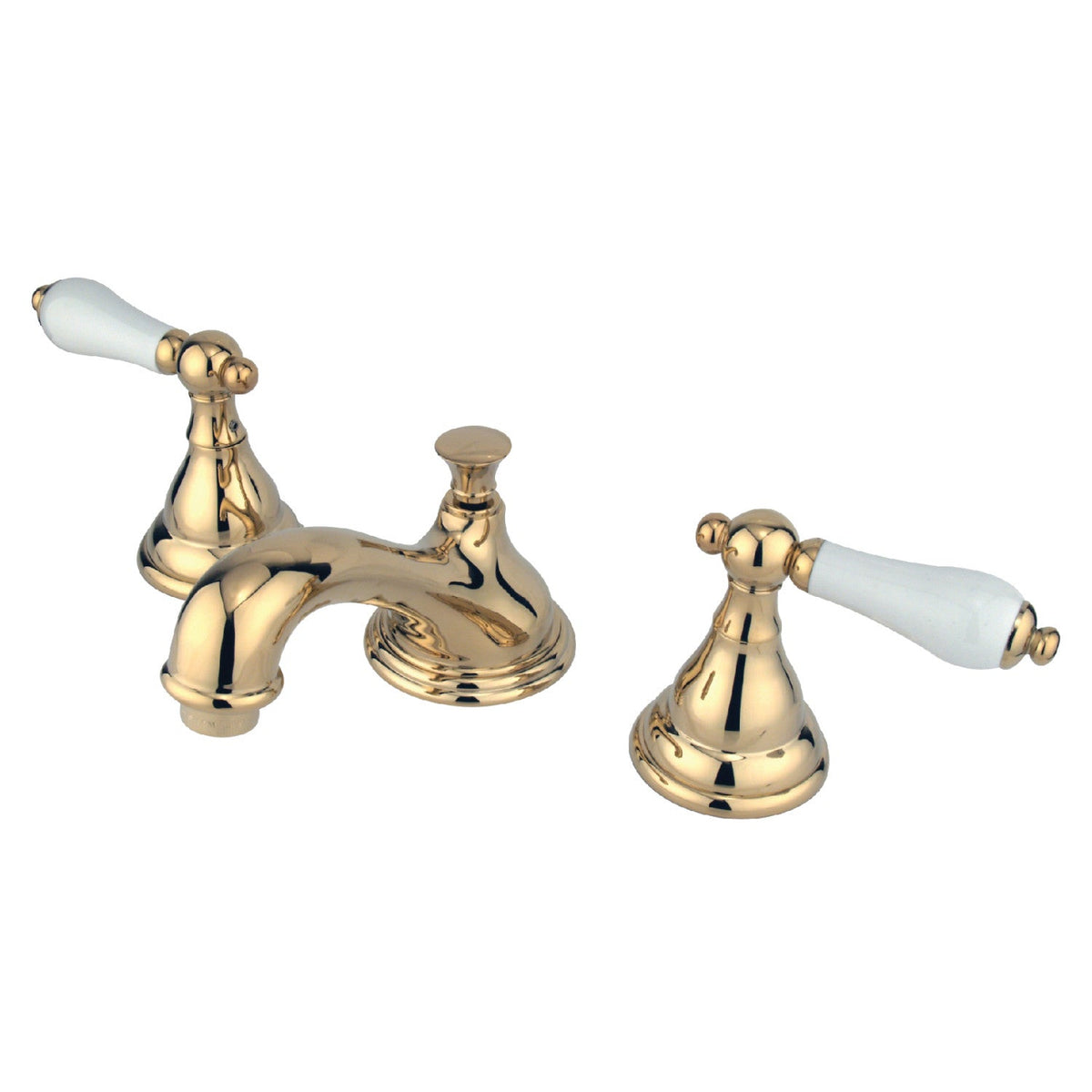 Royale Widespread Bathroom Faucet with Brass Pop-Up in Polished Brass