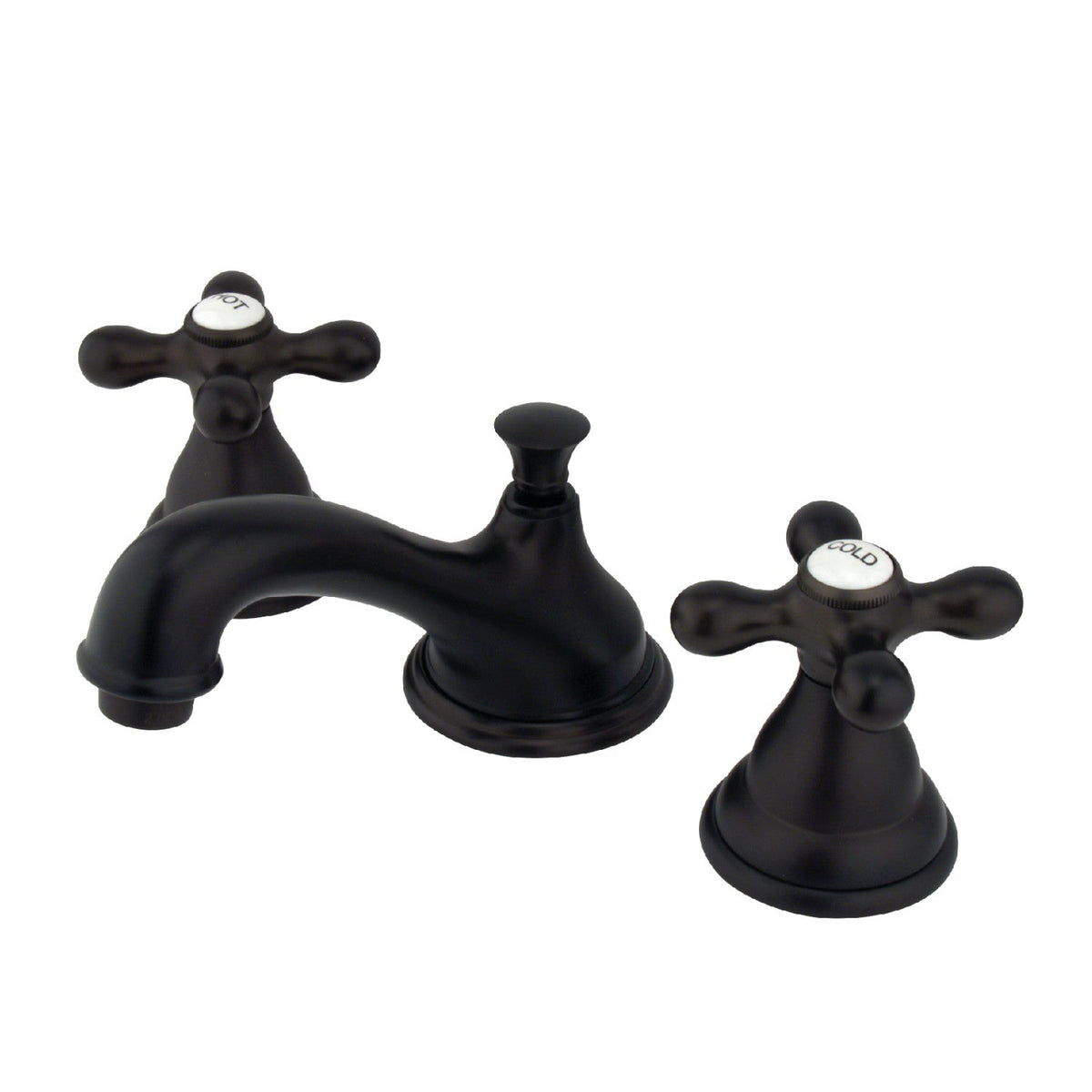 Royale Widespread Bathroom Faucet with Brass Pop-Up in Oil Rubbed Bronze