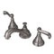 Kingston Brass Royale Widespread Bathroom Faucet with Brass Pop-Up, Brushed Nickel (KS5568FL)