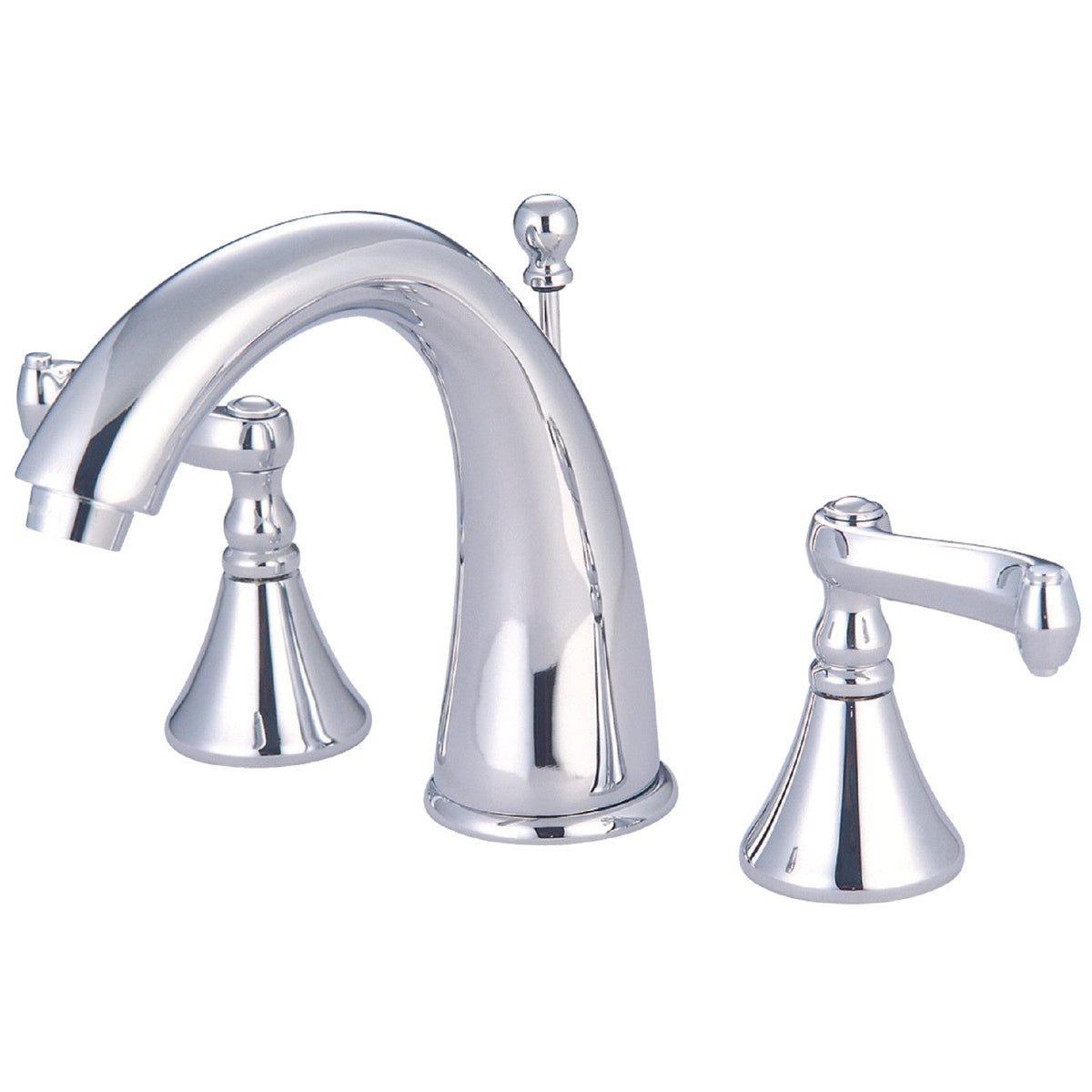 Royale Widespread Bathroom Faucet with Brass Pop-Up in Polished Chrome