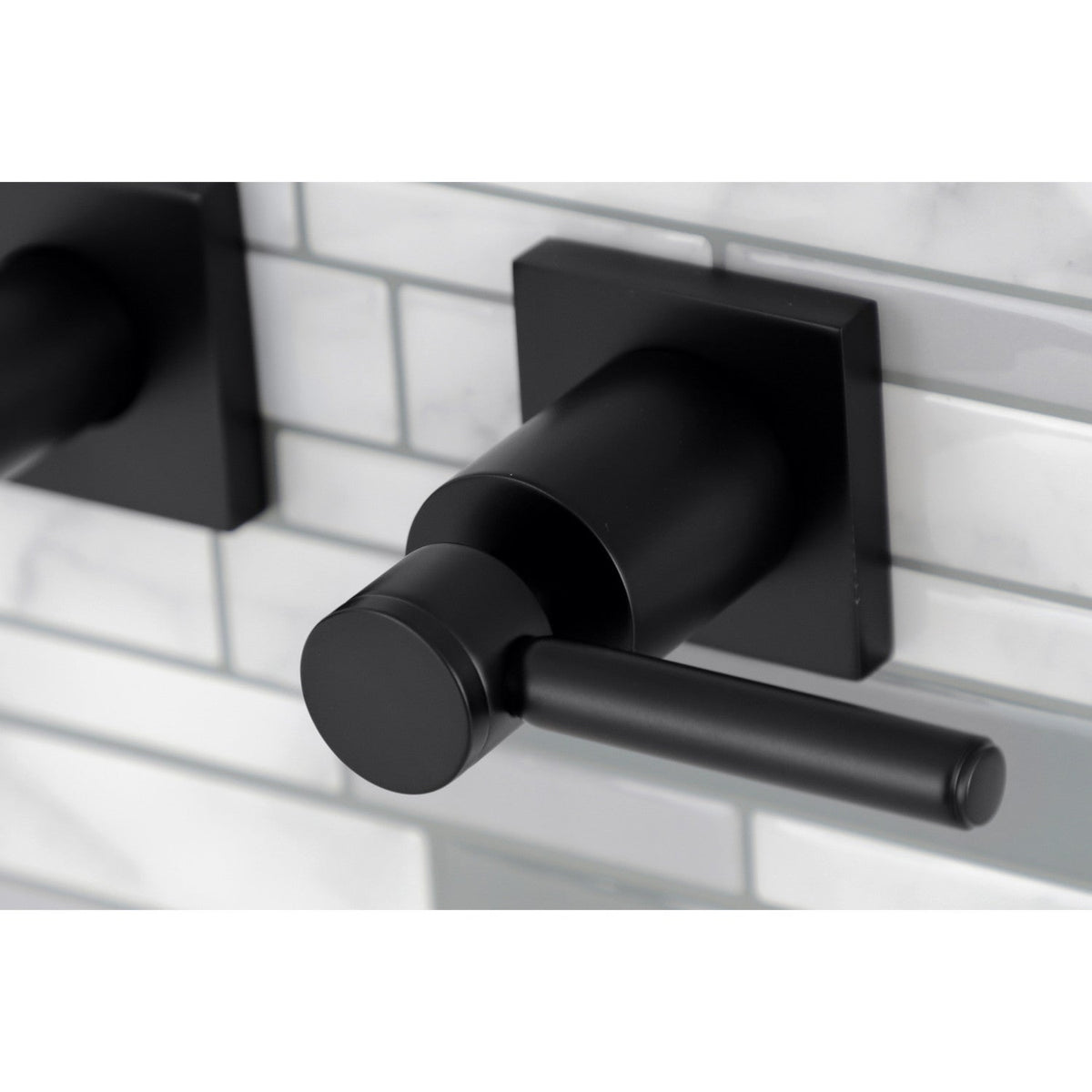 Concord Two-Handle Wall Mount Roman Tub Faucet in Matte Black