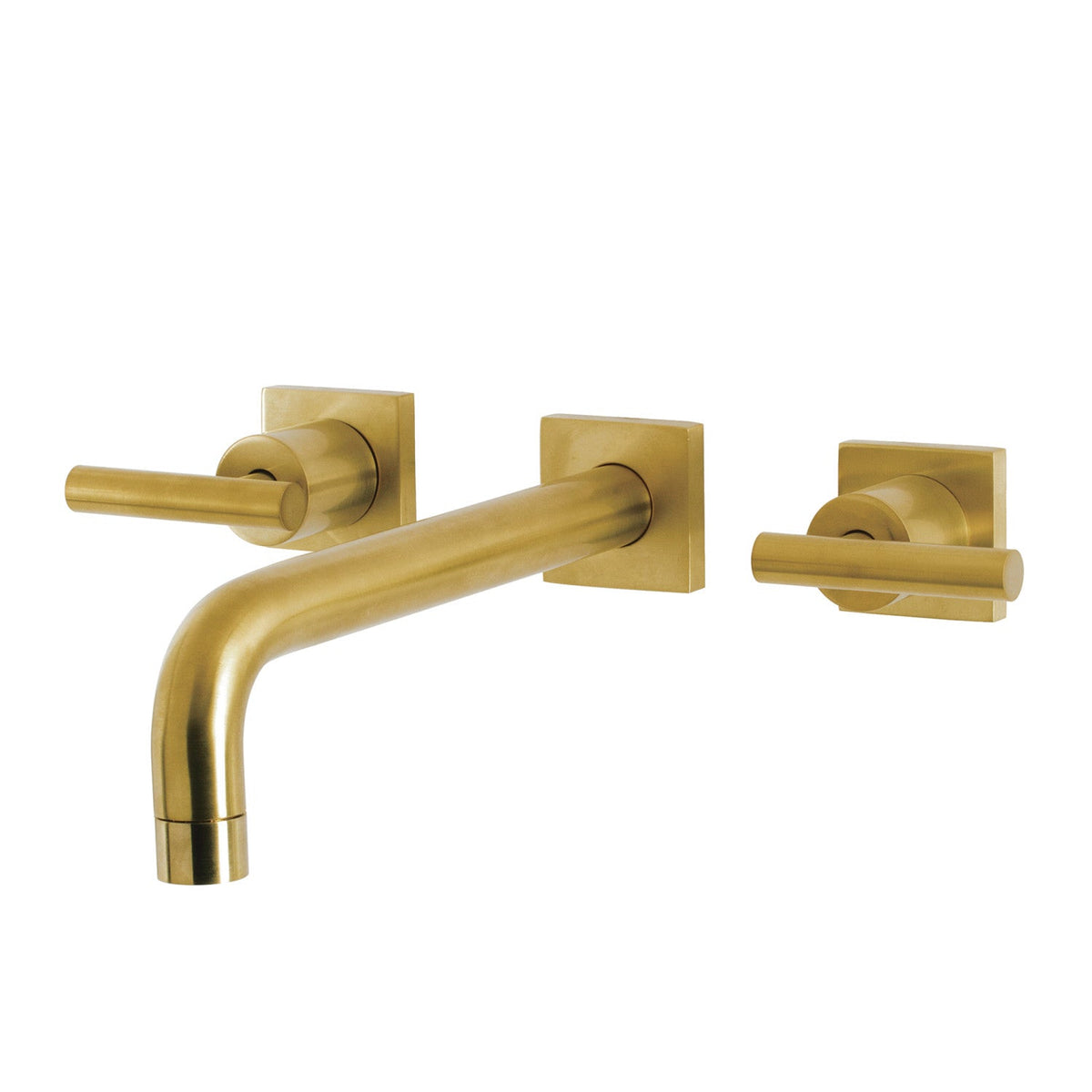 Manhattan Two-Handle Wall Mount Roman Tub Faucet in Brushed Brass