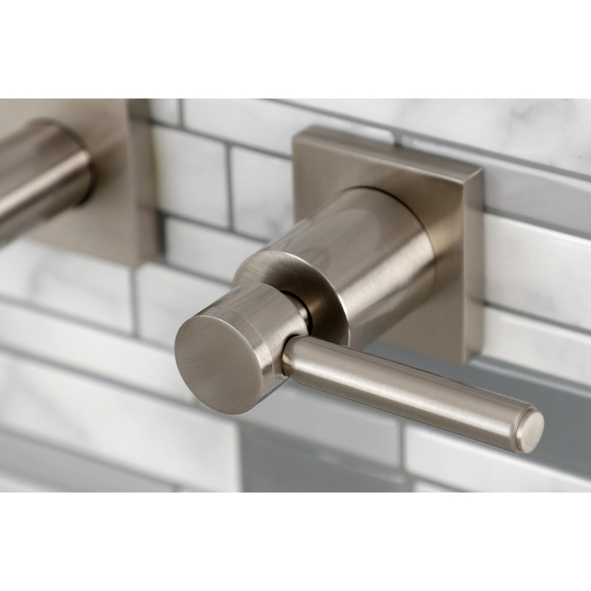 Concord Two-Handle Wall Mount Roman Tub Faucet in Brushed Nickel