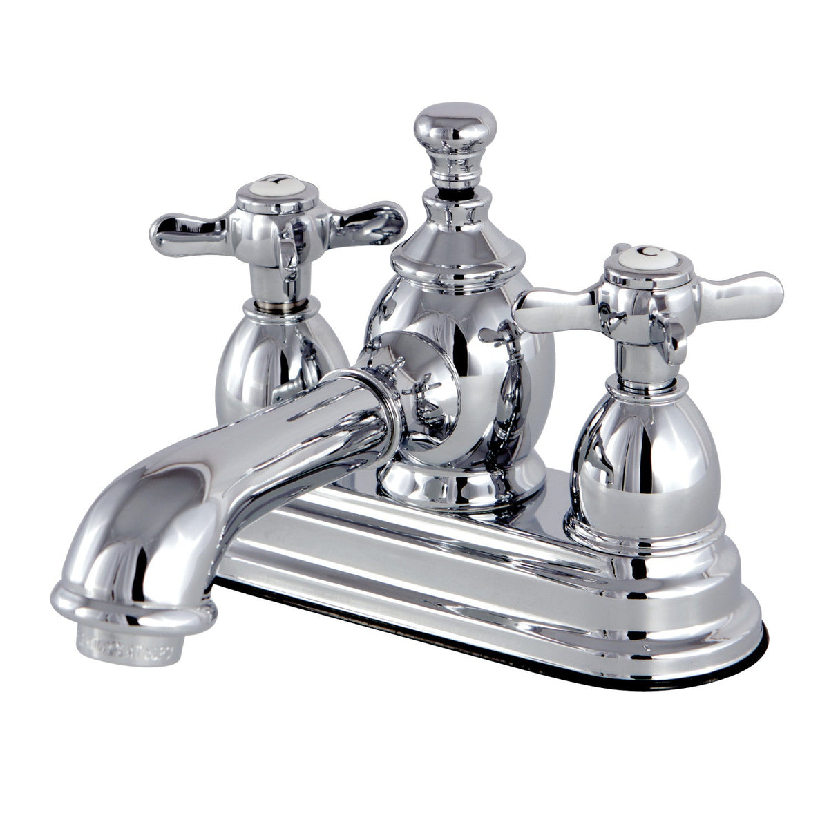 Essex Double-Handle 4" Centerset Bathroom Faucet with Brass Pop-Up in Polished Chrome