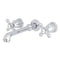 Kingston Brass English Country Two-Handle Wall Mount Roman Tub Faucet, Polished Chrome (KS7021AX)
