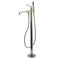 Kingston Brass English Country Freestanding Tub Faucet with Hand Shower, Polished Nickel (KS7036ABL)
