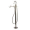 Kingston Brass English Country Freestanding Tub Faucet with Hand Shower, Polished Nickel (KS7136ABL)
