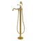 Kingston Brass English Country Freestanding Tub Faucet with Hand Shower, Brushed Brass (KS7137ABL)