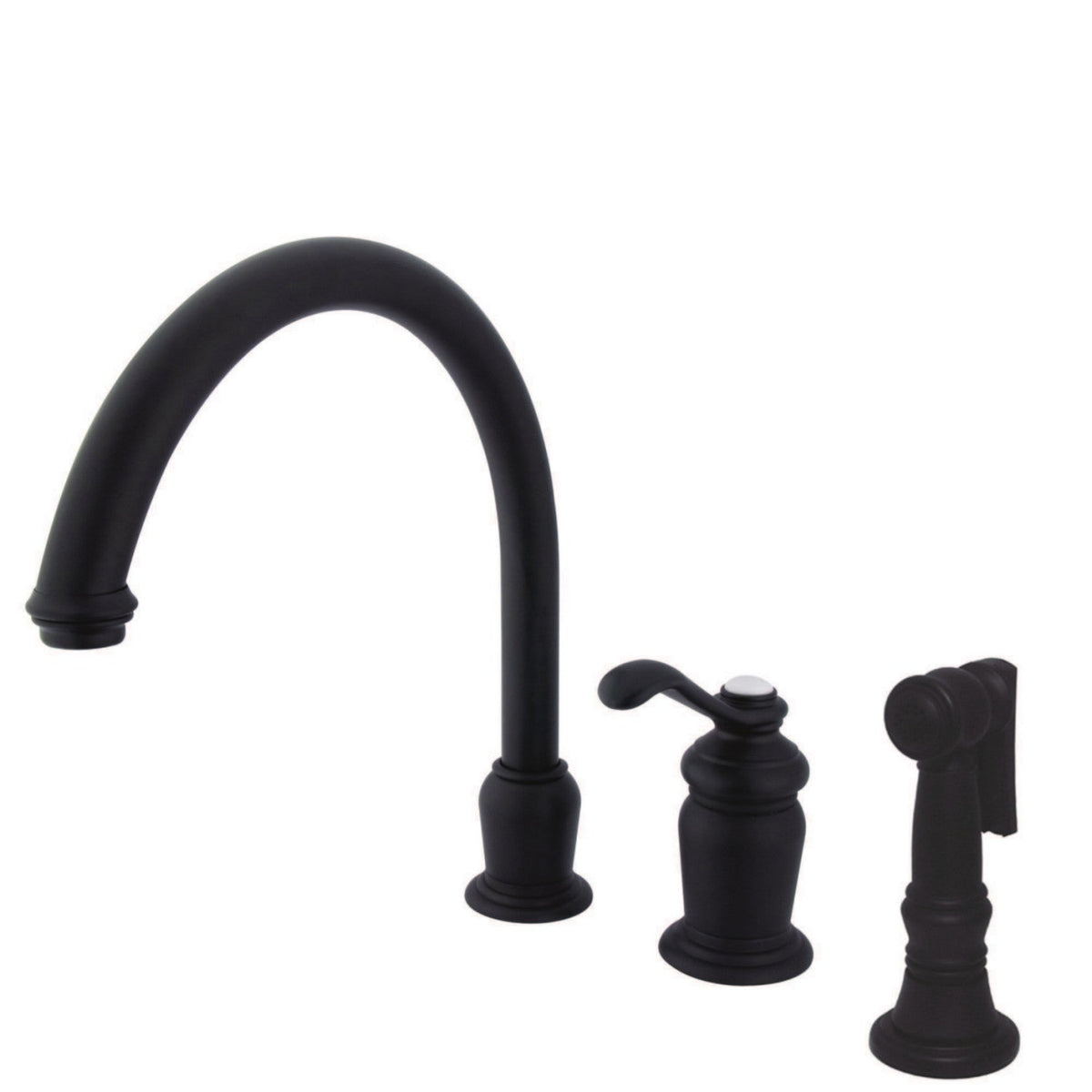 Templeton Single-Handle Widespread Kitchen Faucet with Brass Sprayer in Oil Rubbed Bronze