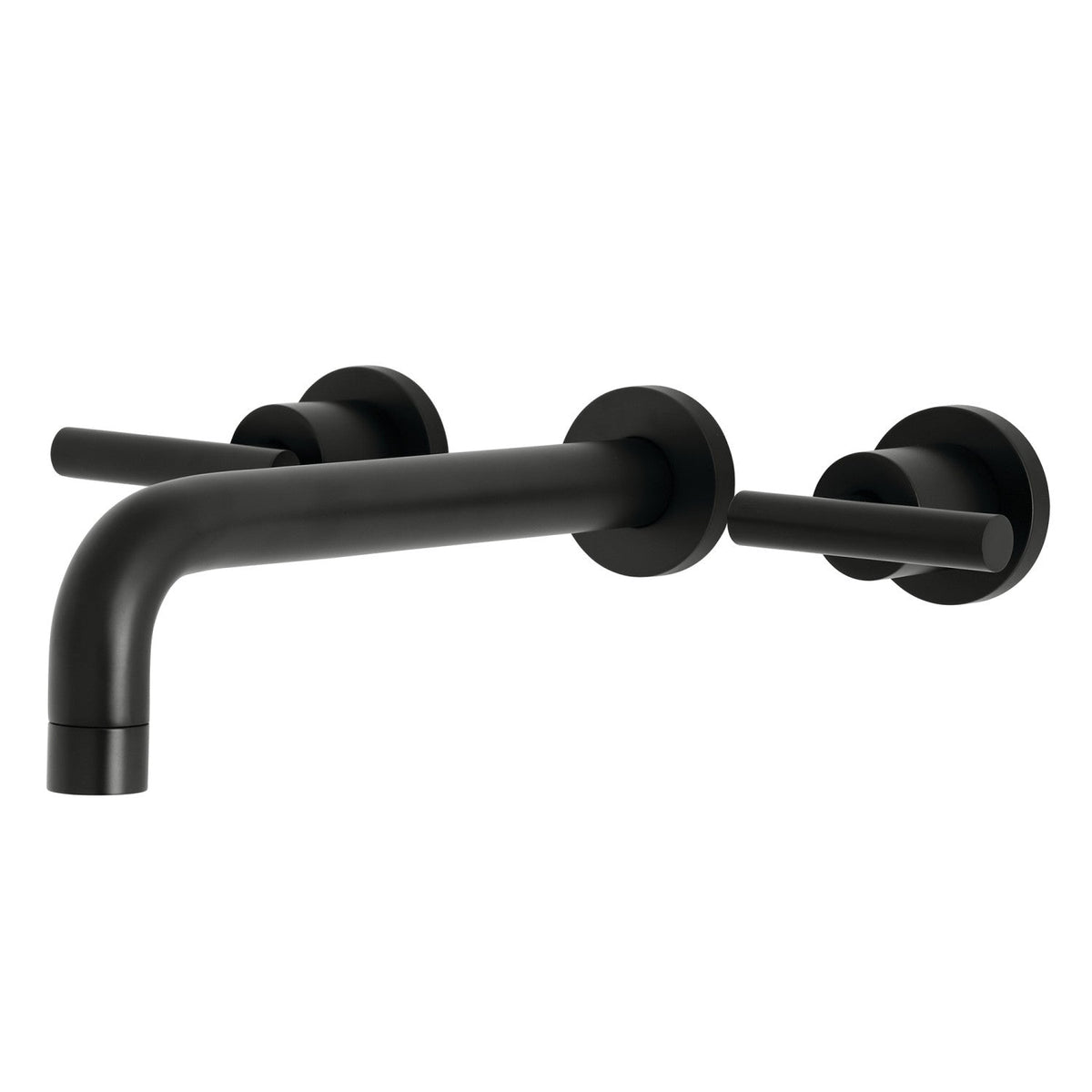 Manhattan Two-Handle Wall Mount Roman Tub Faucet in Matte Black