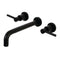 Kingston Brass Concord Two-Handle Wall Mount Roman Tub Faucet, Matte Black (KS8020DL)