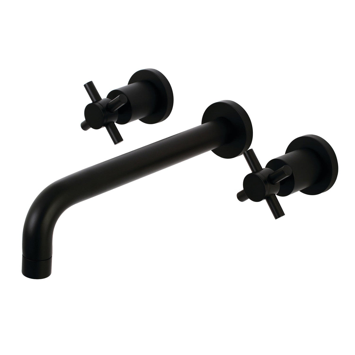 Concord Two-Handle Wall Mount Roman Tub Faucet in Matte Black