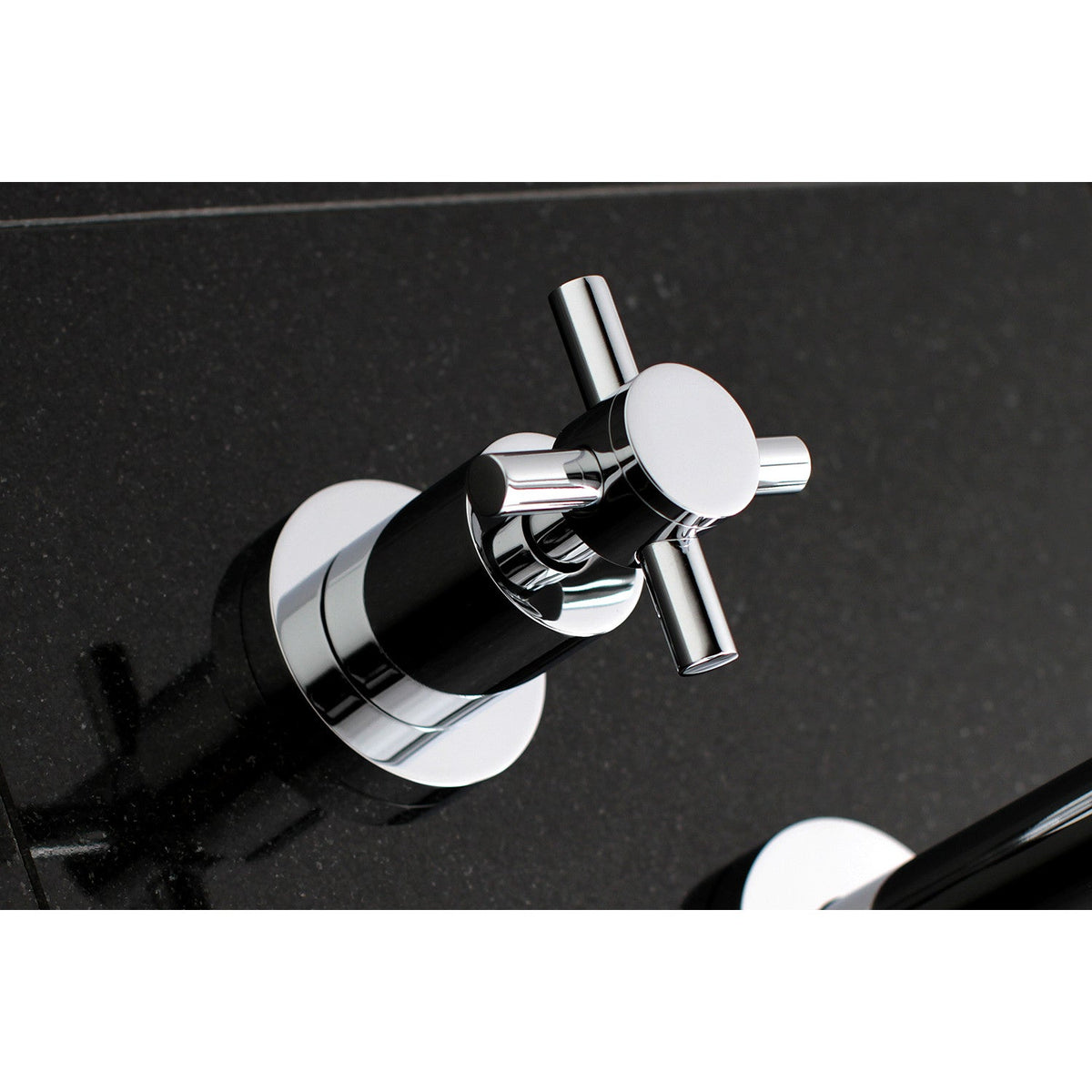 Concord Two-Handle Wall Mount Roman Tub Faucet in Polished Chrome