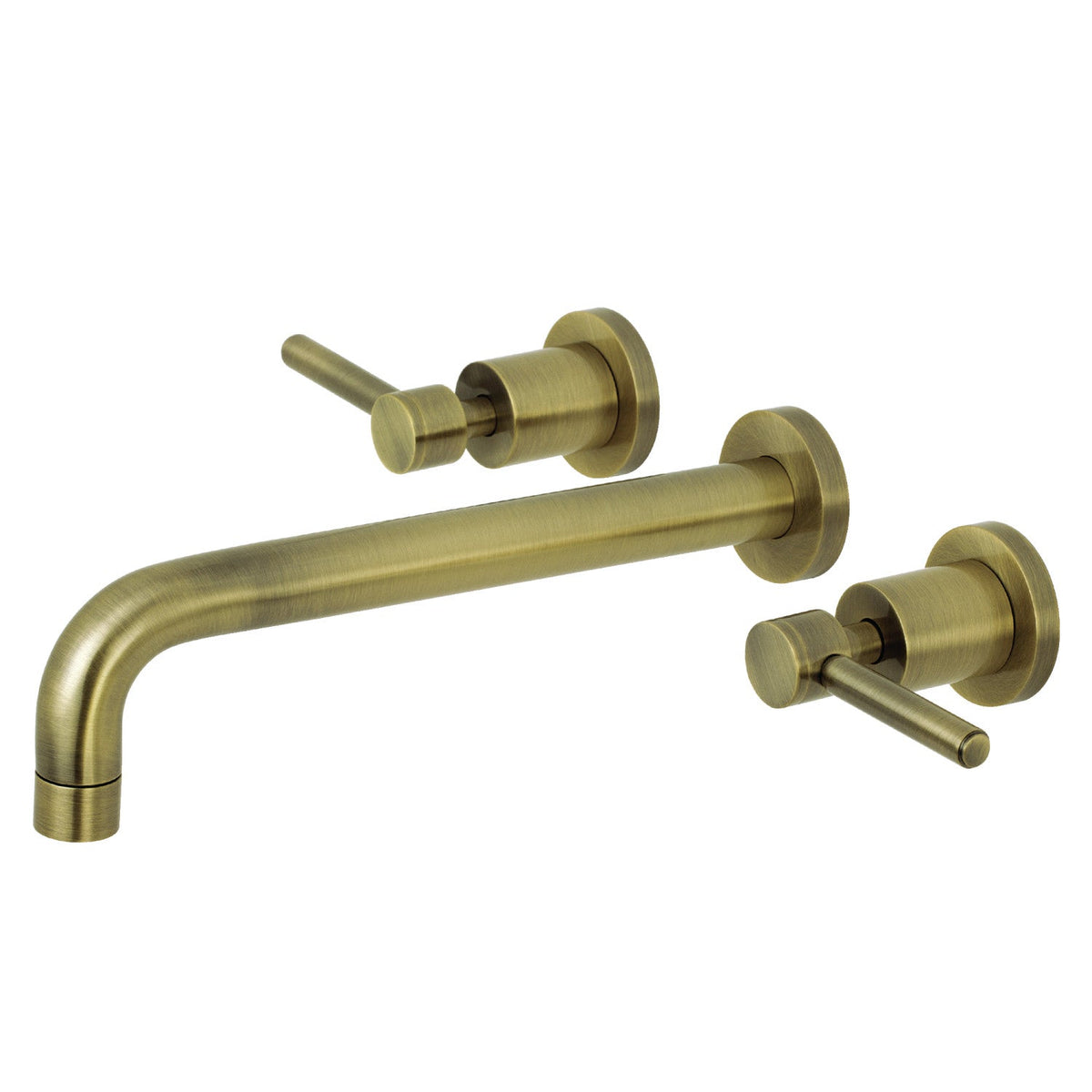 Concord Two-Handle Wall Mount Roman Tub Faucet in Antique Brass
