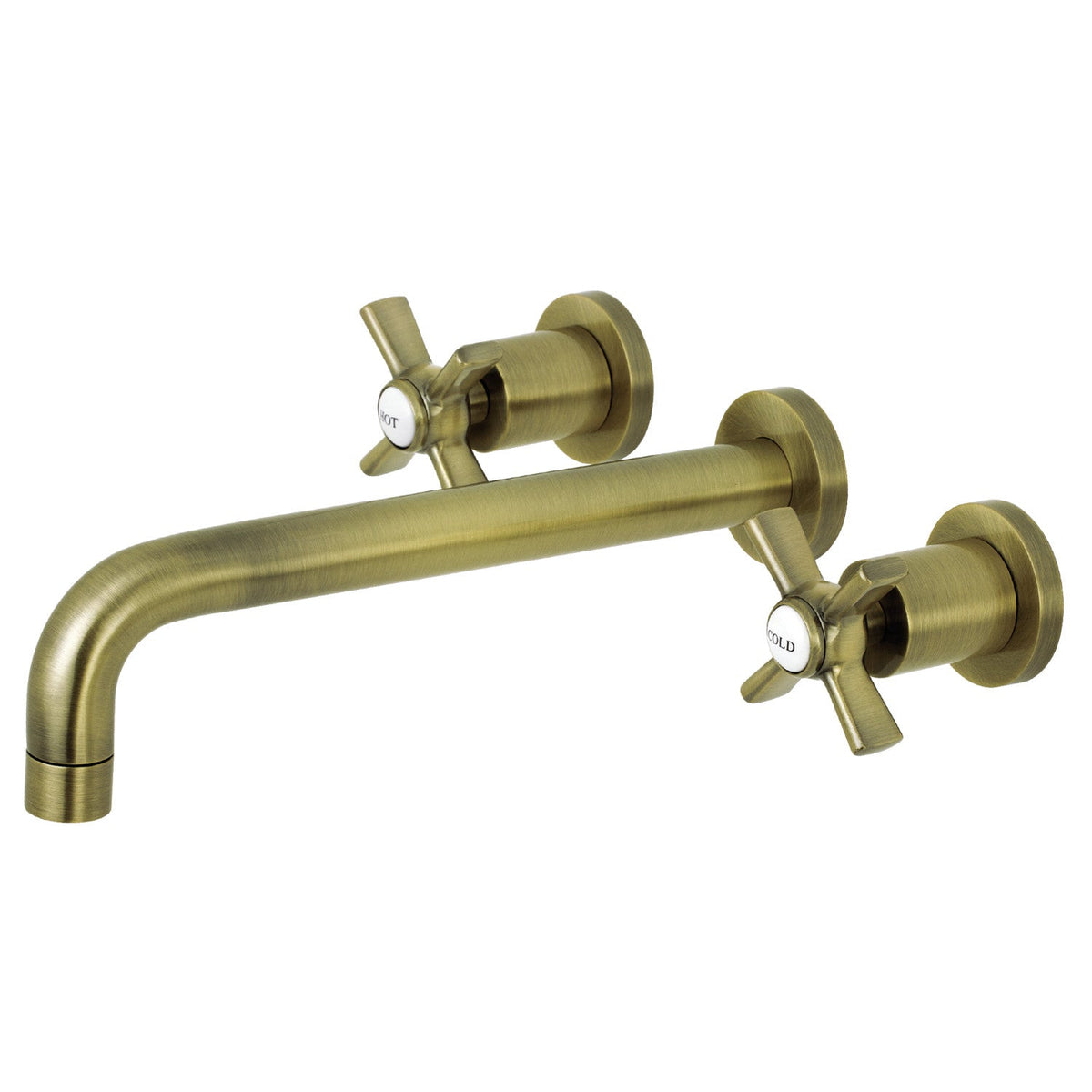 Millennium Two-Handle Wall Mount Roman Tub Faucet in Antique Brass