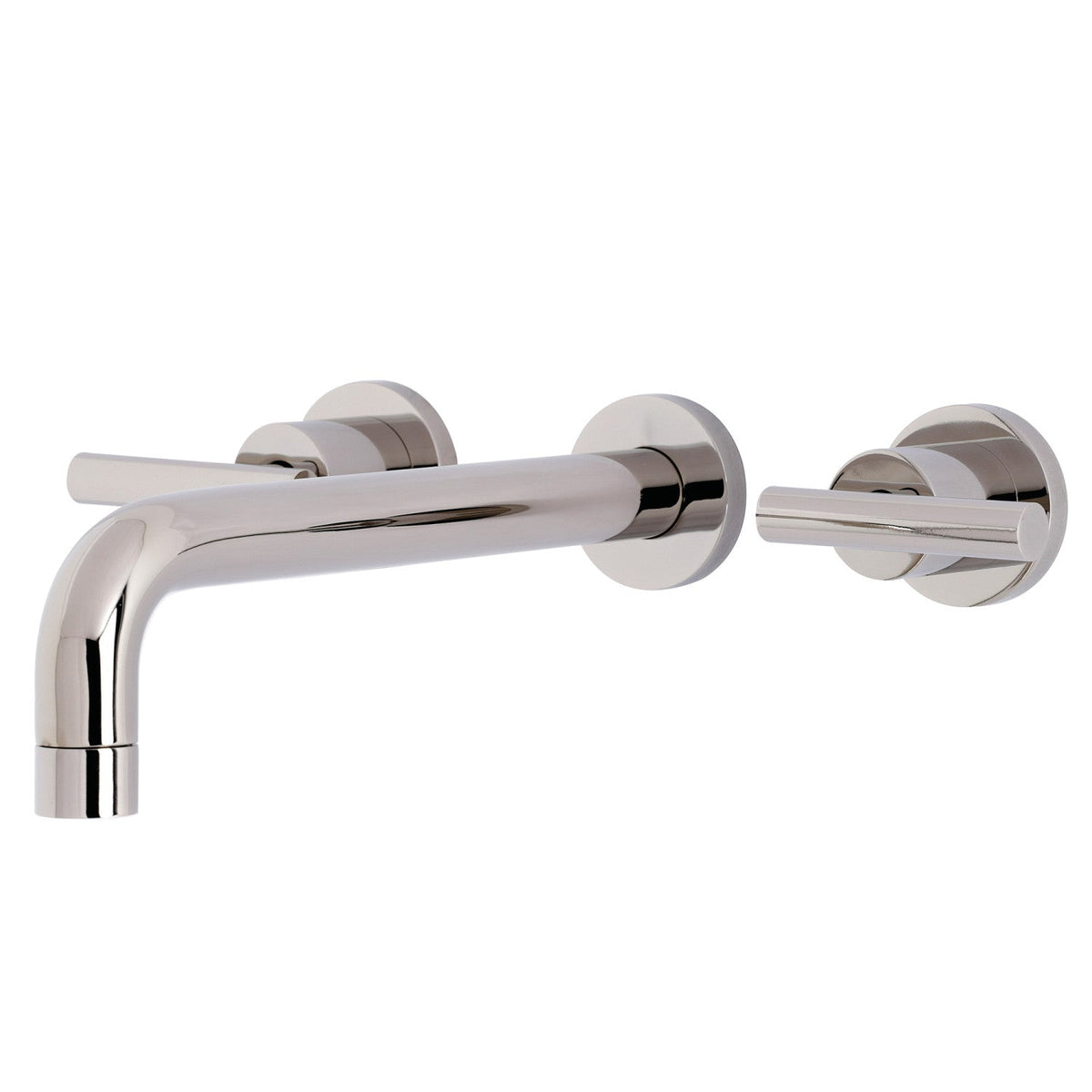 Manhattan Two-Handle Wall Mount Roman Tub Faucet in Polished Nickel