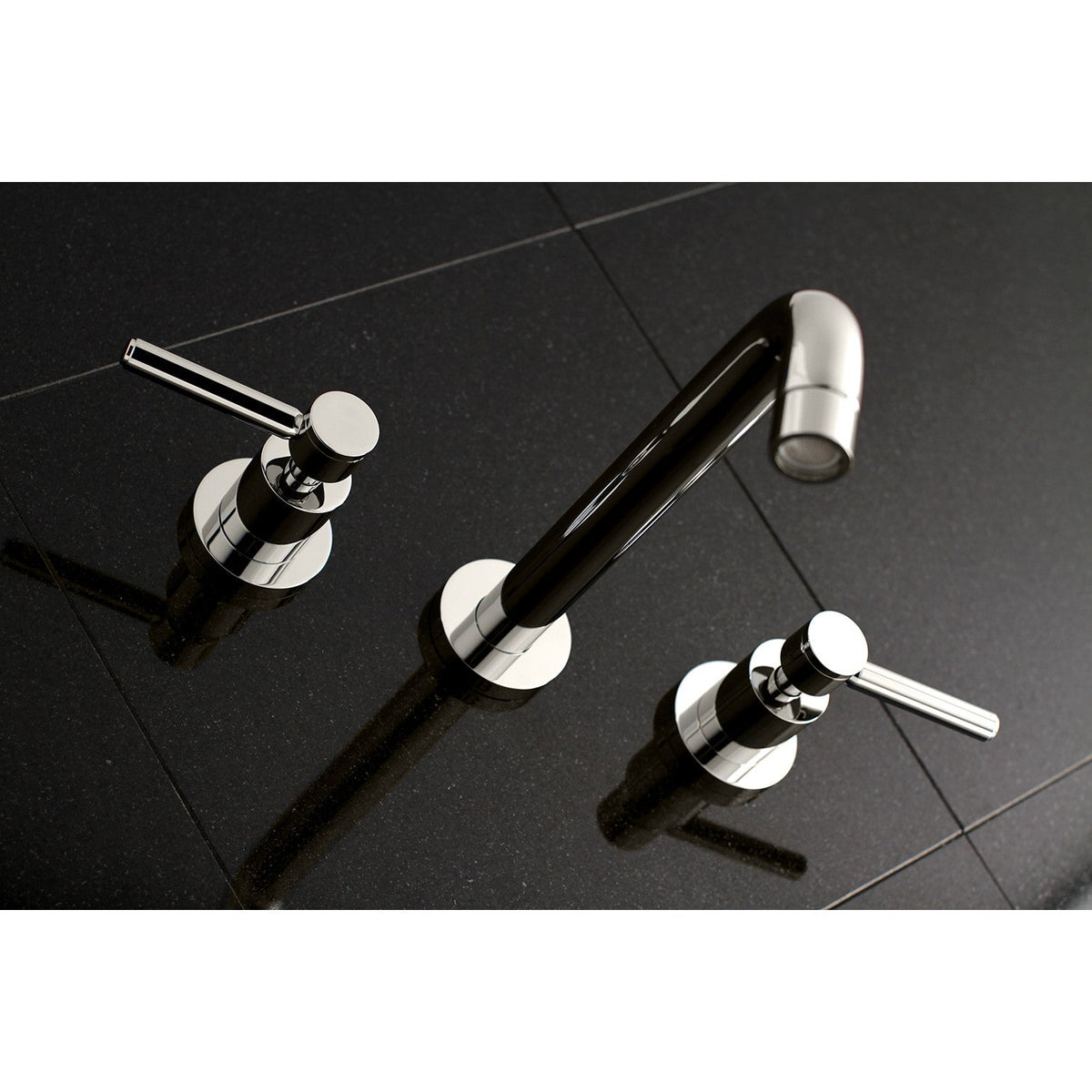 Concord Two-Handle Wall Mount Roman Tub Faucet in Polished Nickel