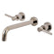 Kingston Brass Concord Two-Handle Wall Mount Roman Tub Faucet, Polished Nickel (KS8026DL)