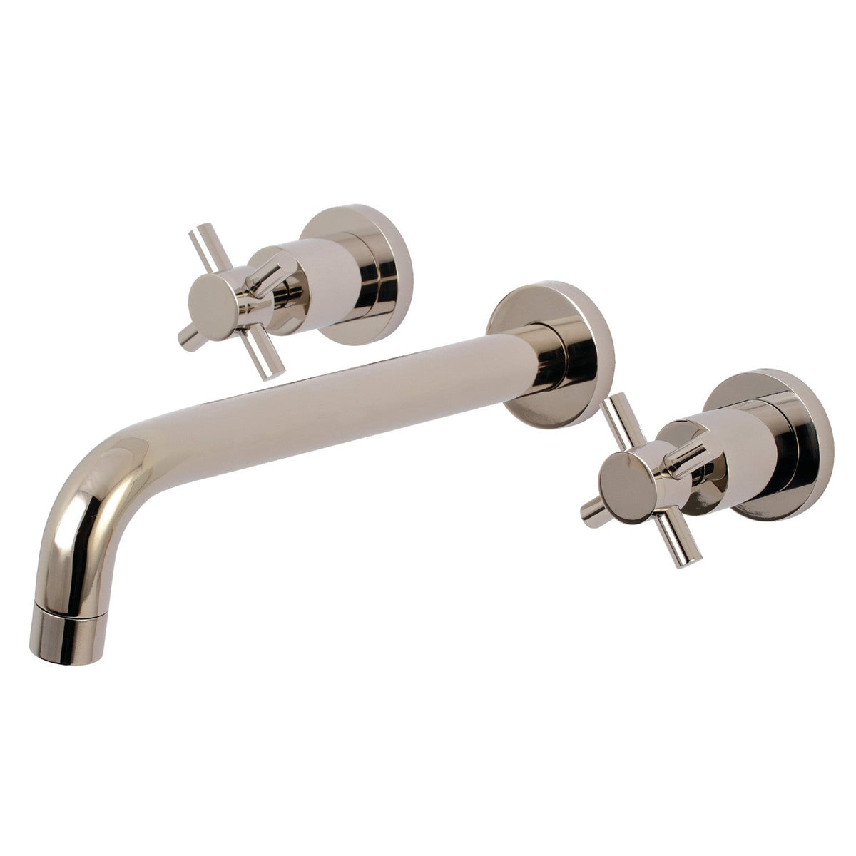 Concord Two-Handle Wall Mount Roman Tub Faucet in Polished Nickel