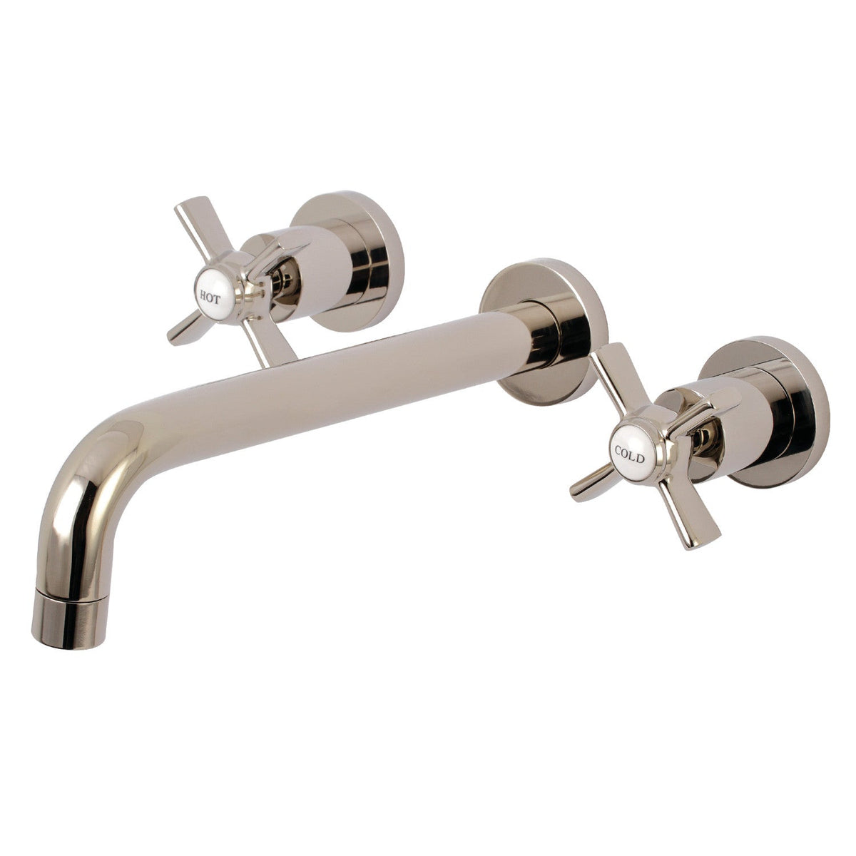 Millennium Two-Handle Wall Mount Roman Tub Faucet in Polished Nickel