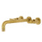 Kingston Brass Concord Two-Handle Wall Mount Roman Tub Faucet, Brushed Brass (KS8027DL)