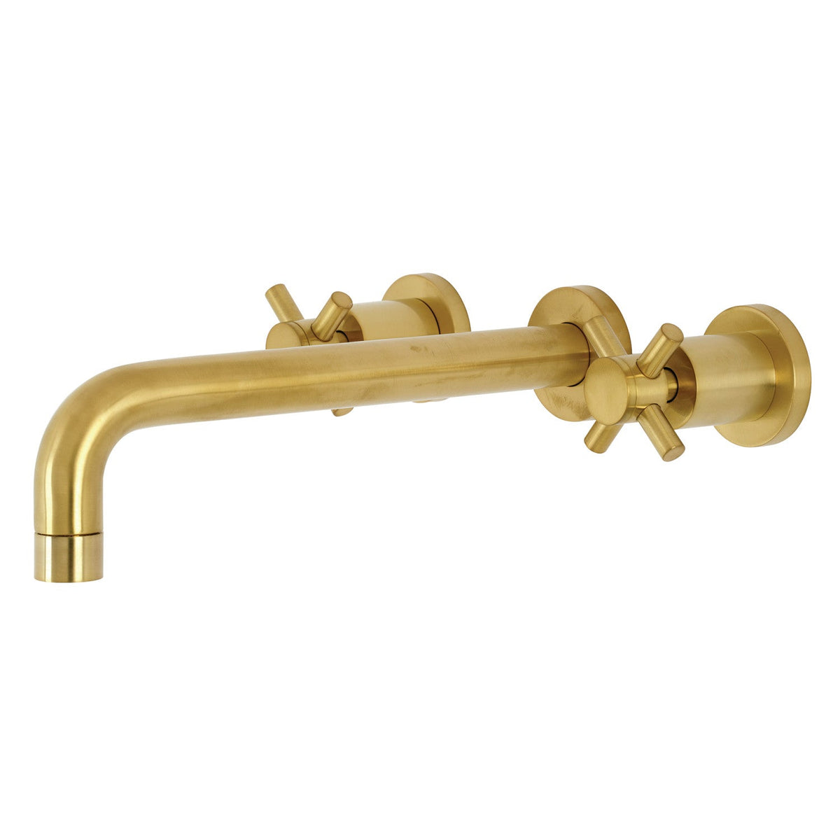 Concord Two-Handle Wall Mount Roman Tub Faucet in Brushed Brass