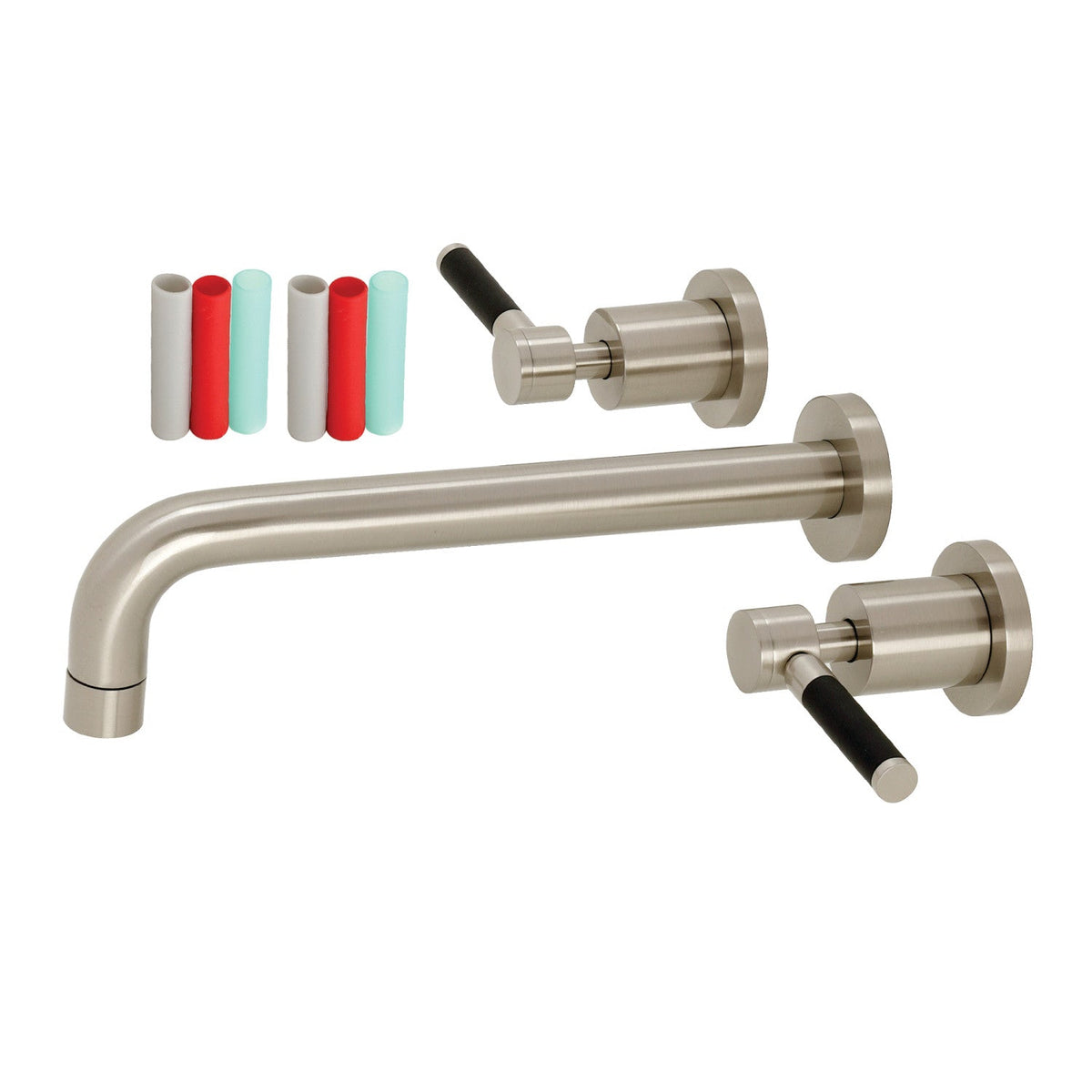 Kaiser Two-Handle Wall Mount Roman Tub Faucet in Brushed Nickel