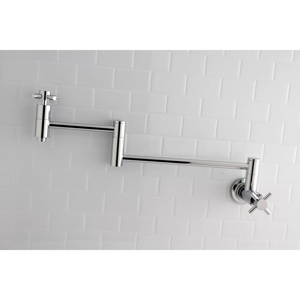 Concord Wall Mount Pot Filler Faucet in Polished Chrome