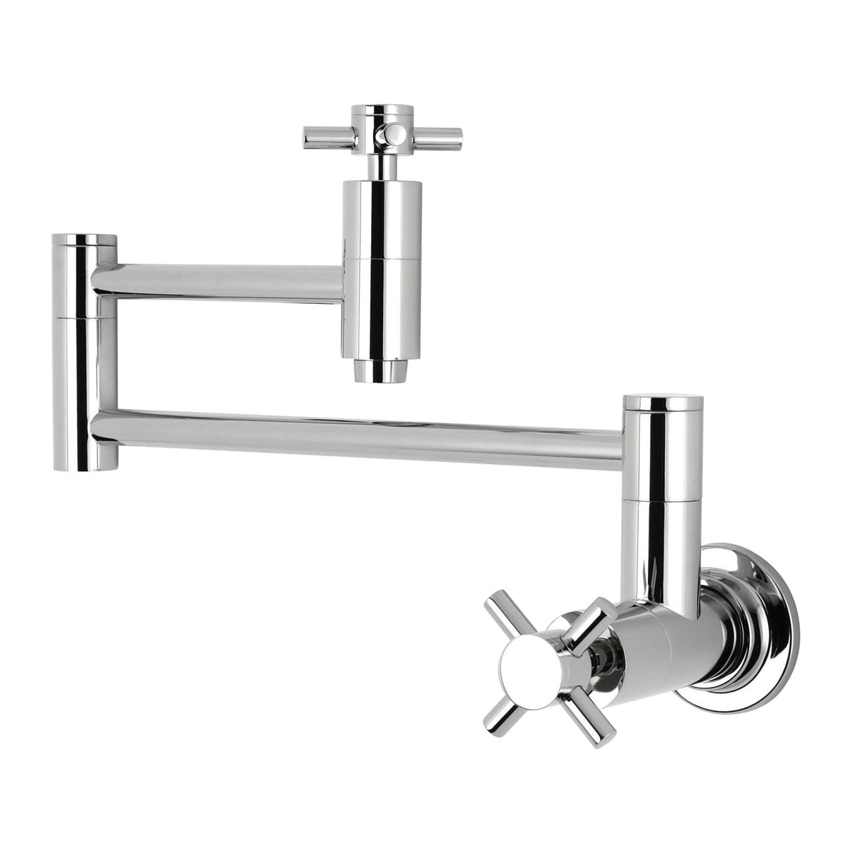 Concord Wall Mount Pot Filler Faucet in Polished Chrome