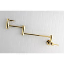Kingston Brass Concord Wall Mount Pot Filler Faucet, Polished Brass (KS8102DL)