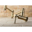 Kingston Brass Concord Wall Mount Pot Filler Faucet, Antique Brass (KS8103DL)