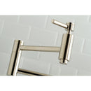 Kingston Brass Concord Wall Mount Pot Filler Faucet, Polished Nickel (KS8106DL)