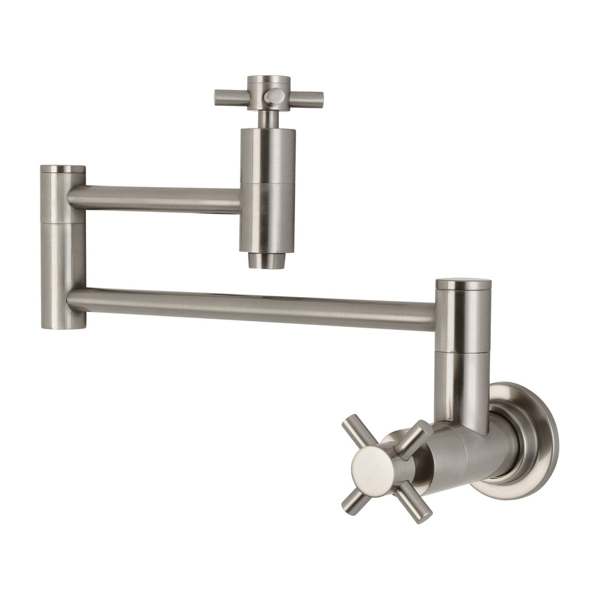 Concord Wall Mount Pot Filler Faucet in Brushed Nickel