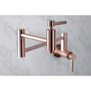 Kingston Brass Concord Wall Mount Pot Filler Faucet, Antique Copper (KS810DLAC)