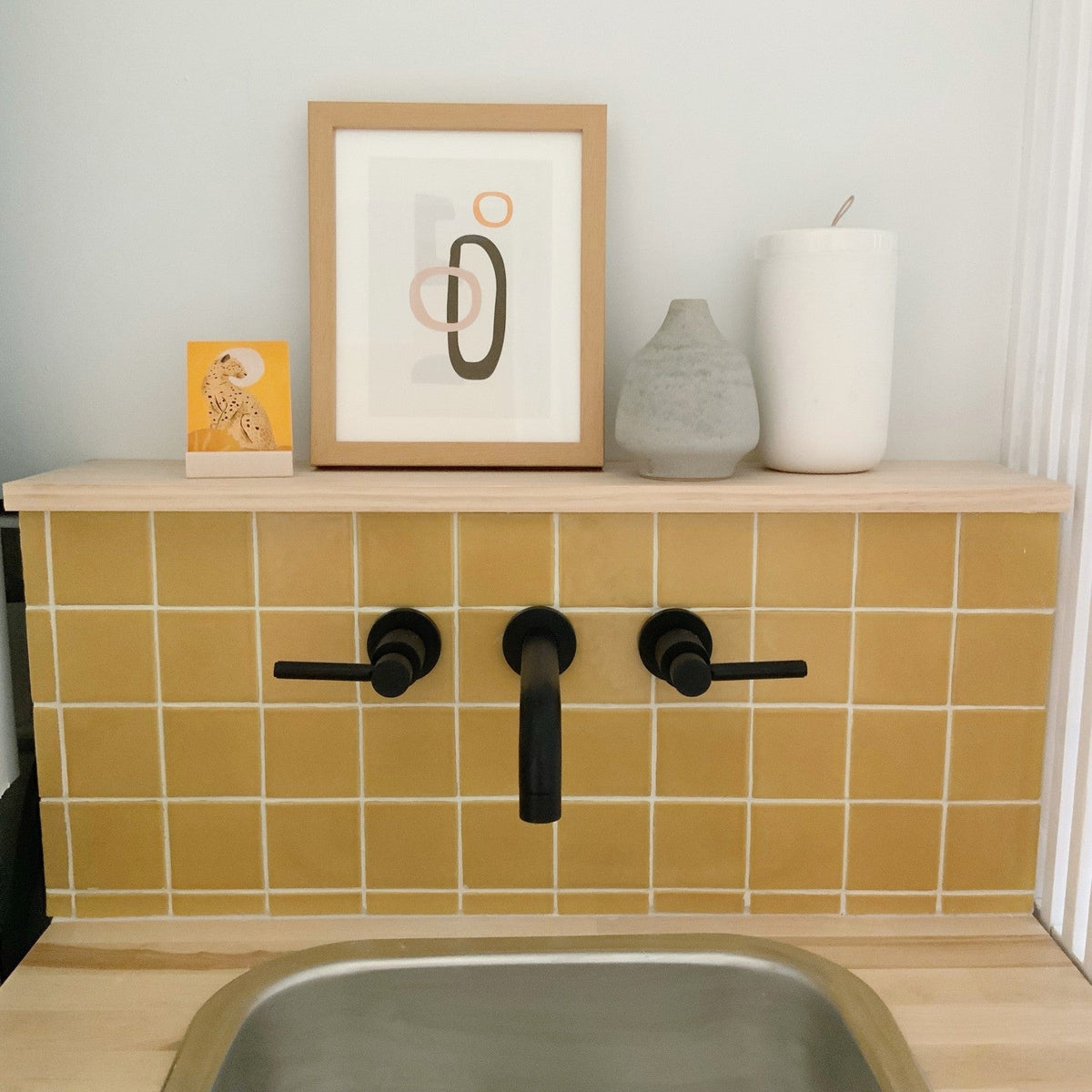 Concord Double-Handle Wall Mount Bathroom Faucet in Matte Black