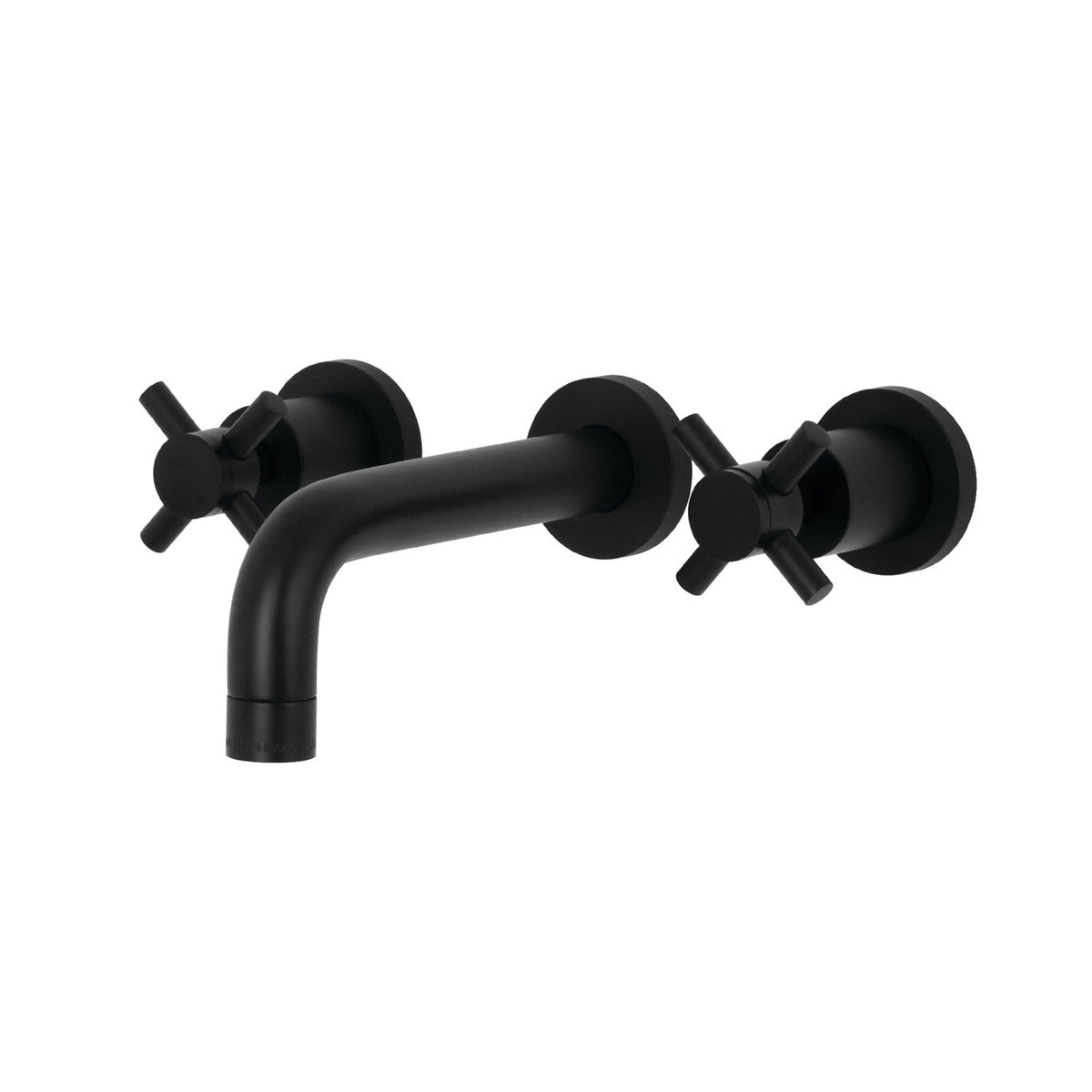 Concord Double-Handle Wall Mount Bathroom Faucet in Matte Black