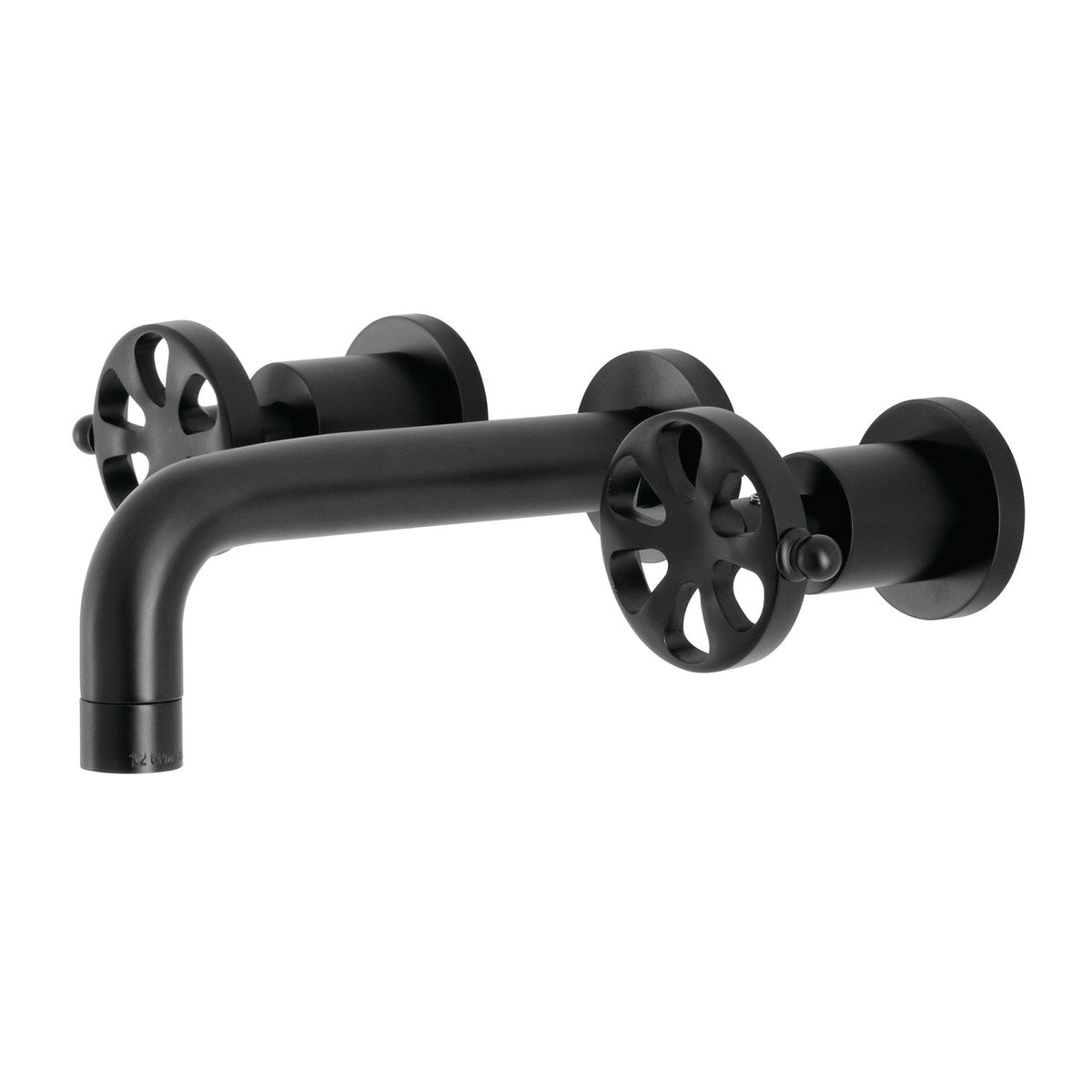 Belknap Double-Handle Wall Mount Bathroom Faucet in Matte Black
