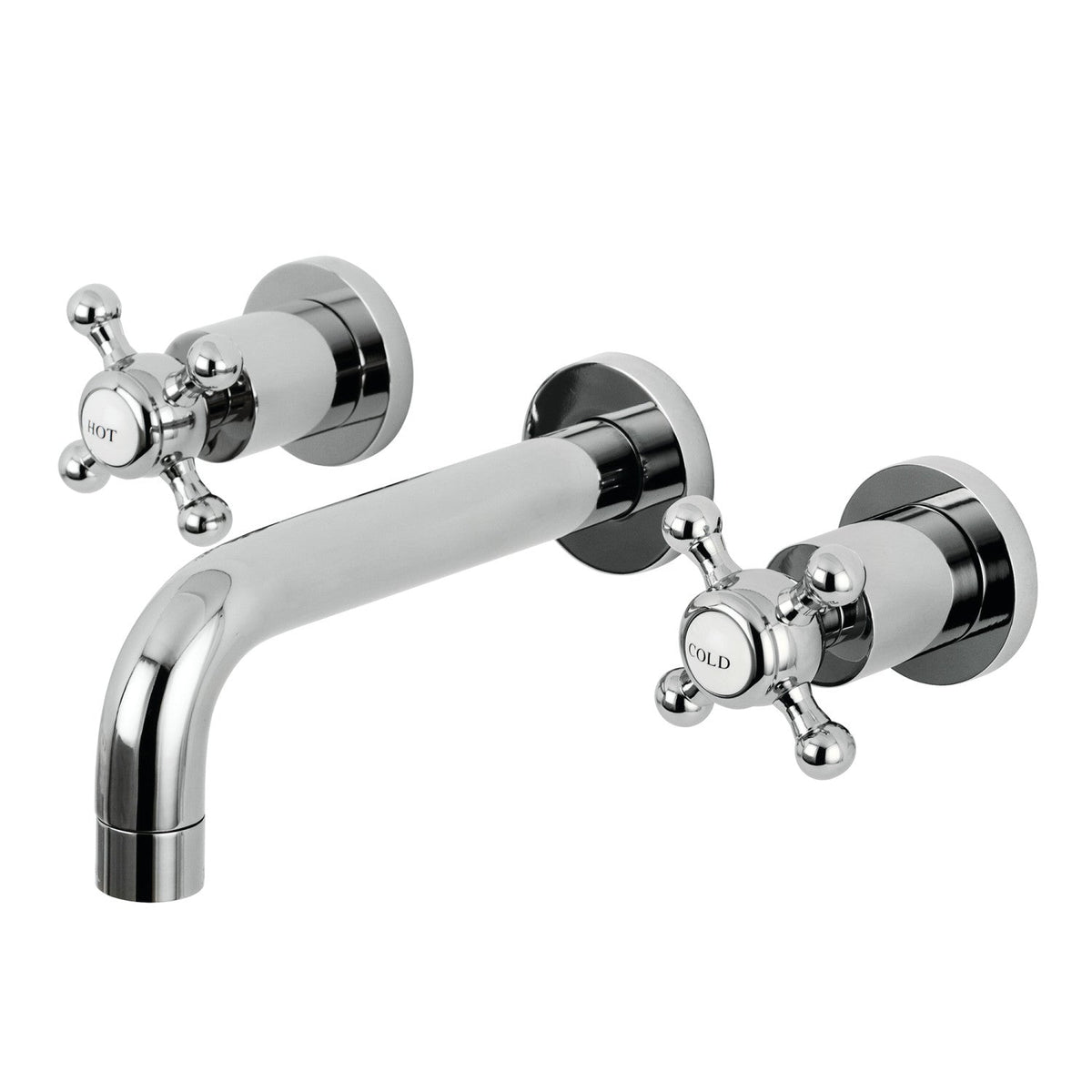 Metropolitan Double-Handle Wall Mount Bathroom Faucet in Polished Chrome