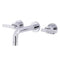 Kingston Brass Manhattan Double-Handle Wall Mount Bathroom Faucet, Polished Chrome (KS8121CML)