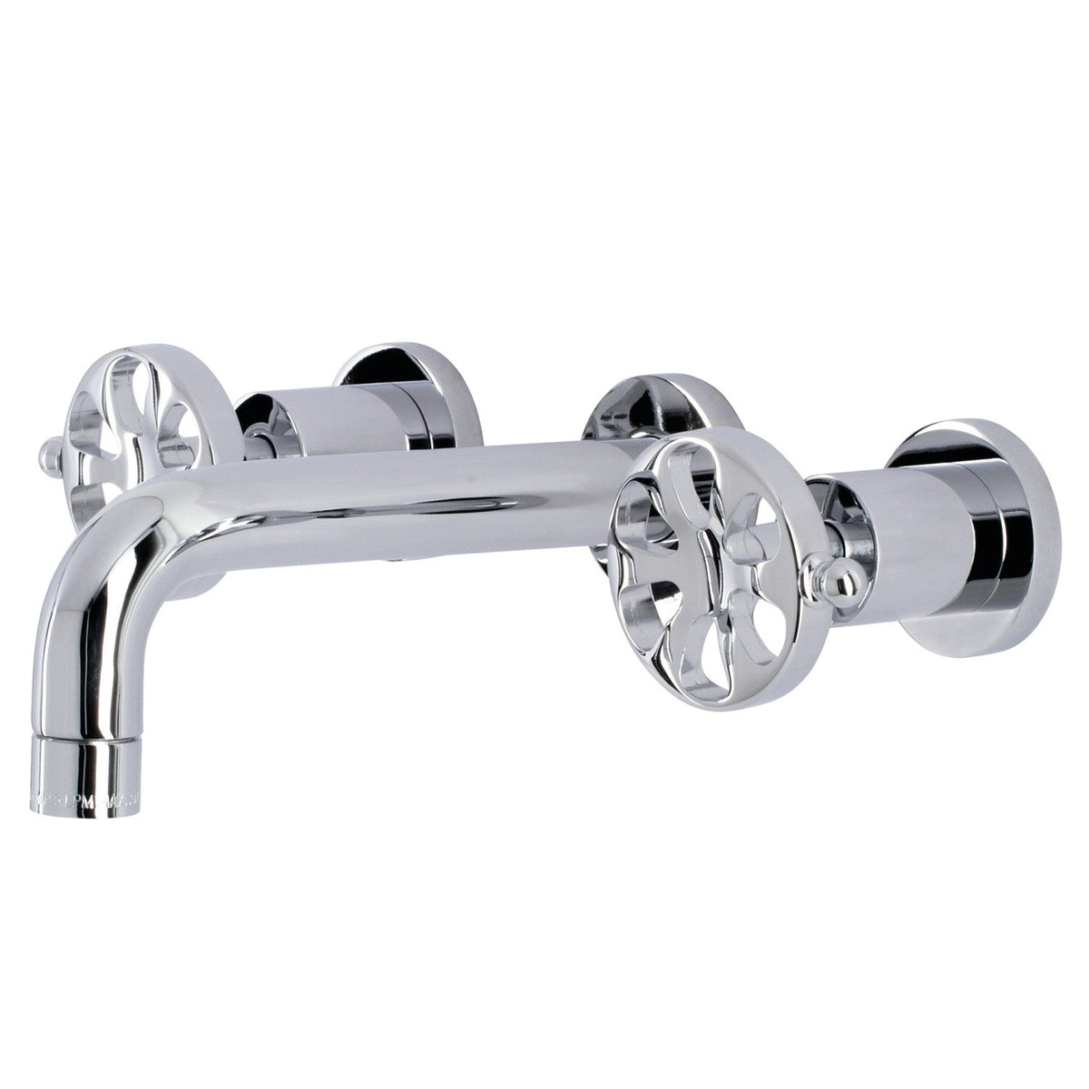 Belknap Double-Handle Wall Mount Bathroom Faucet in Polished Chrome