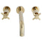 Kingston Brass Concord Double-Handle Wall Mount Bathroom Faucet, Polished Brass (KS8122DX)