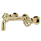 Kingston Brass Belknap Double-Handle Wall Mount Bathroom Faucet, Polished Brass (KS8122RX)