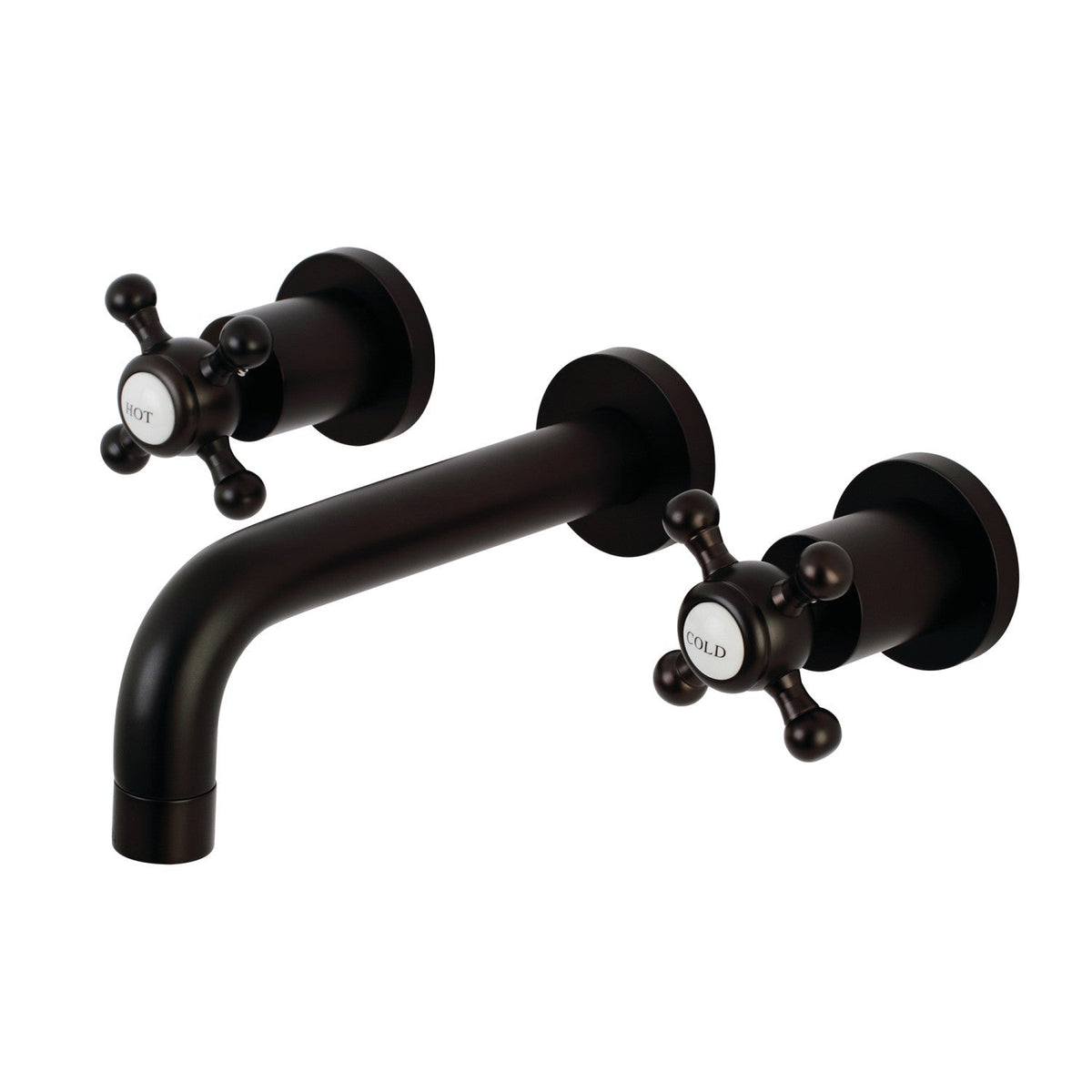Metropolitan Double-Handle Wall Mount Bathroom Faucet in Oil Rubbed Bronze