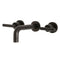 Kingston Brass Manhattan Double-Handle Wall Mount Bathroom Faucet, Oil Rubbed Bronze (KS8125CML)