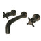 Kingston Brass Concord Double-Handle Wall Mount Bathroom Faucet, Oil Rubbed Bronze (KS8125DX)