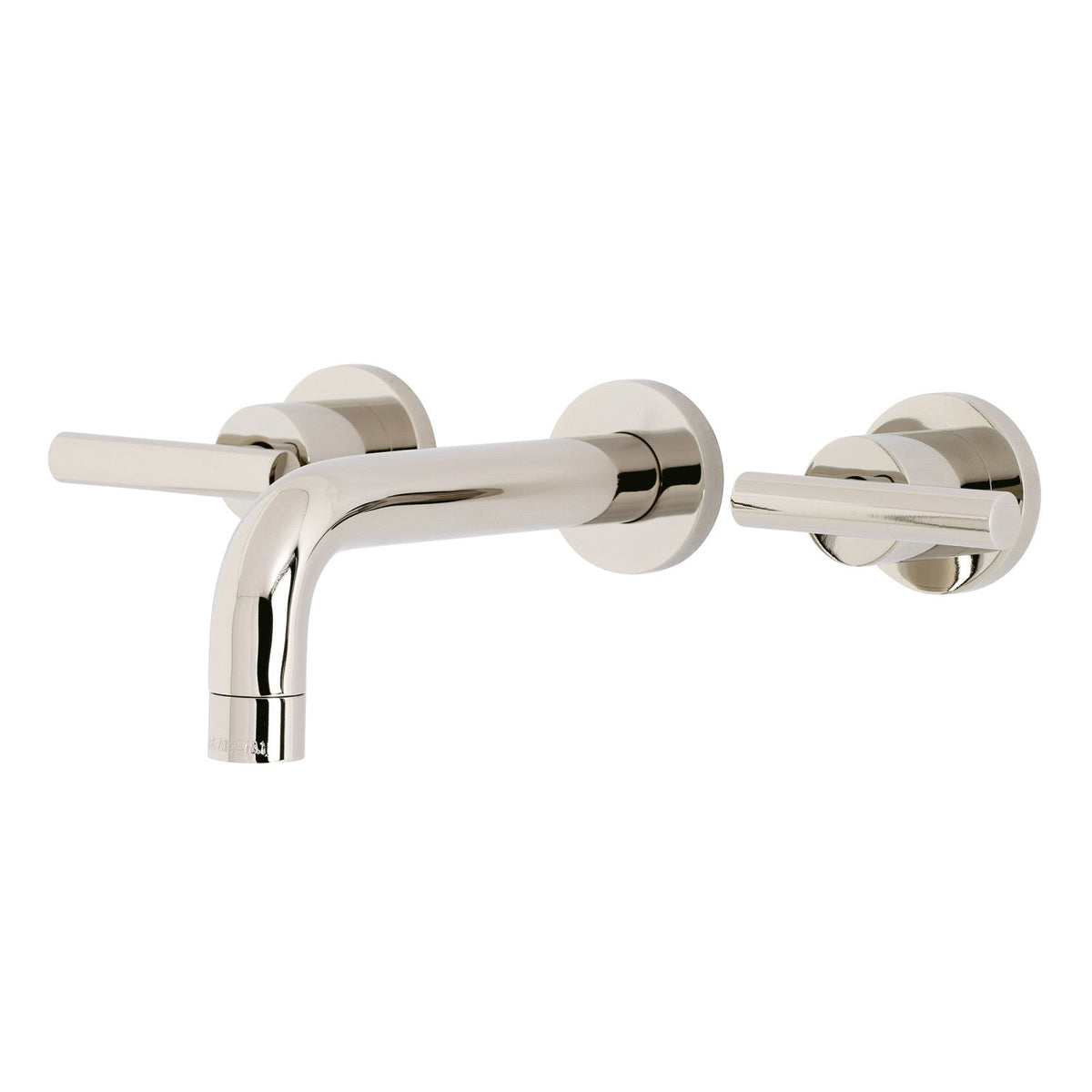 Manhattan Double-Handle Wall Mount Bathroom Faucet in Polished Nickel