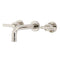 Kingston Brass Manhattan Double-Handle Wall Mount Bathroom Faucet, Polished Nickel (KS8126CML)