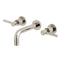 Kingston Brass Concord Double-Handle Wall Mount Bathroom Faucet, Polished Nickel (KS8126DL)